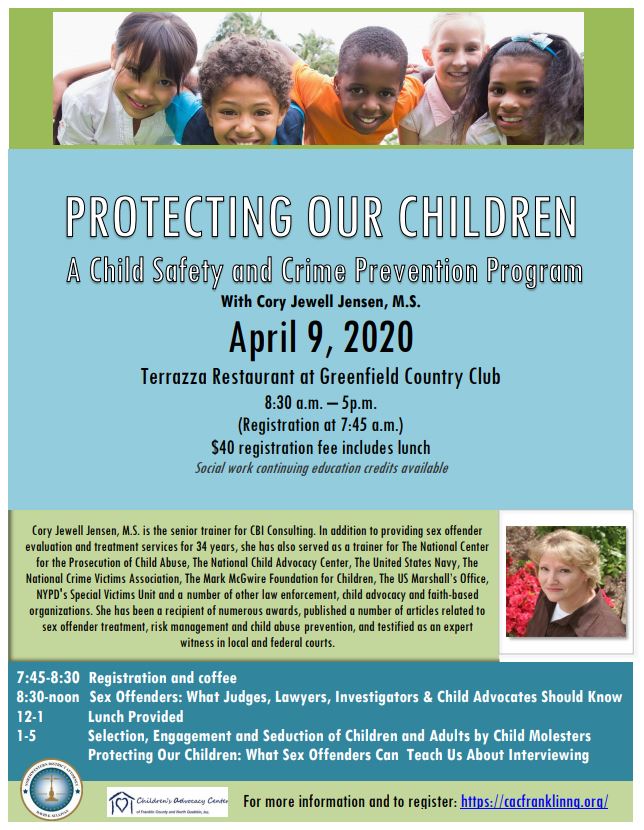 Protecting our children event flyer