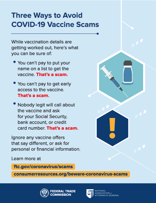 FTC advice on how to avoid vaccine scams
