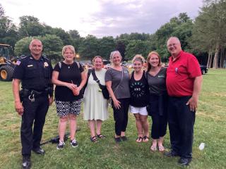 DA Sullivan and others at Ware National Night Out.