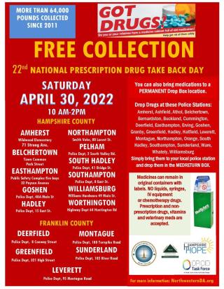 List of communities participating in the April 30 Drug Take Back Day