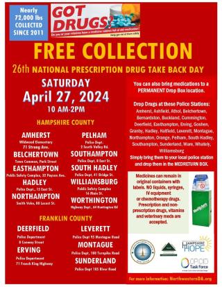 Spring 2024 Prescription Drug Take Back Day on Saturday in region 