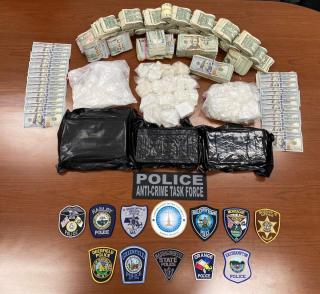 Items seized and police agencies involved in 7-month long cocaine trafficking investigation