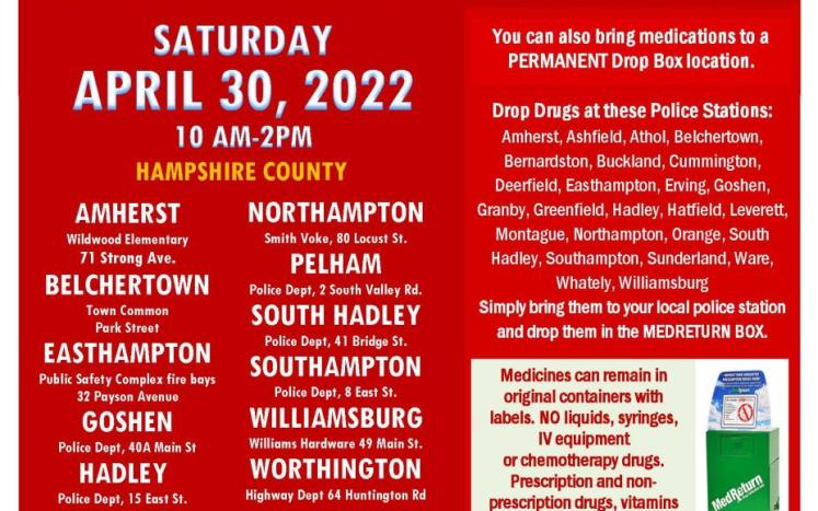 16 cities in towns collecting unwanted drugs on Saturday in effort to prevent misuse