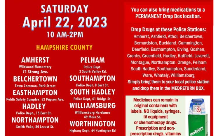 15 local communities will take part in the drug take back day